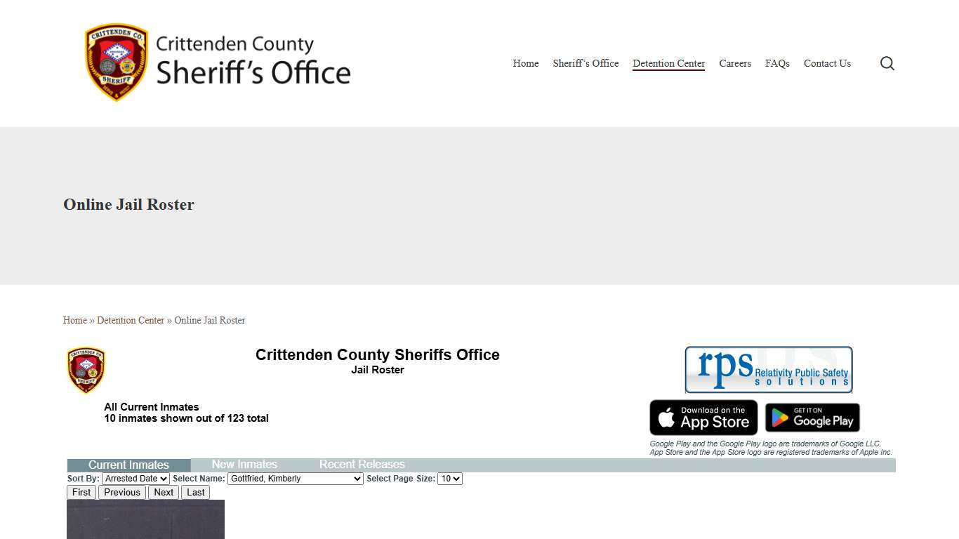 Online Jail Roster - Crittenden County Sheriff’s Department