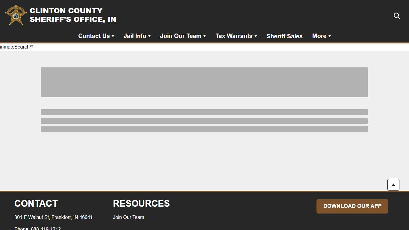 Inmate Search | Clinton County Sheriff’s Office IN